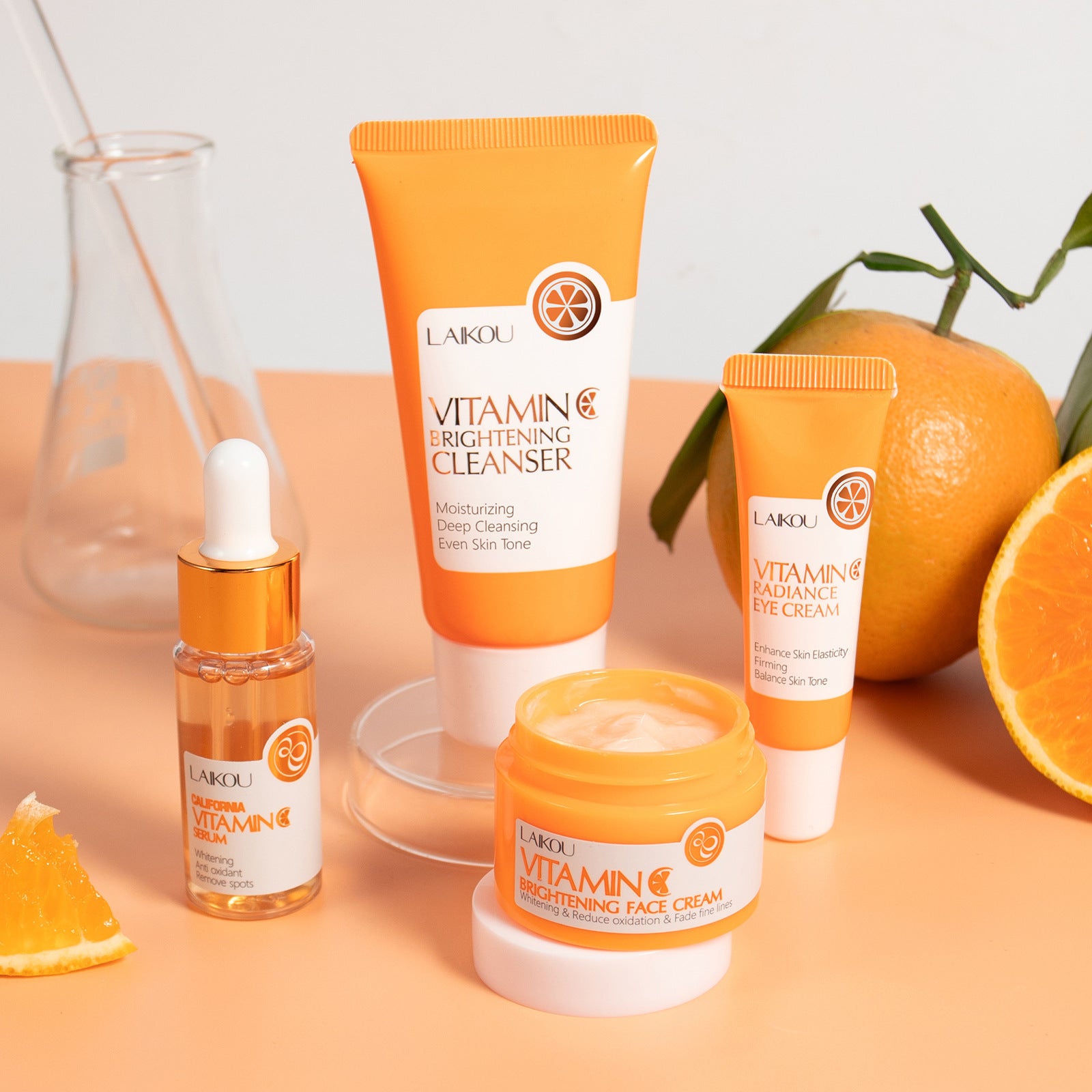LAIKOU Premium organic Vitamin C skin care bundle 4 piece