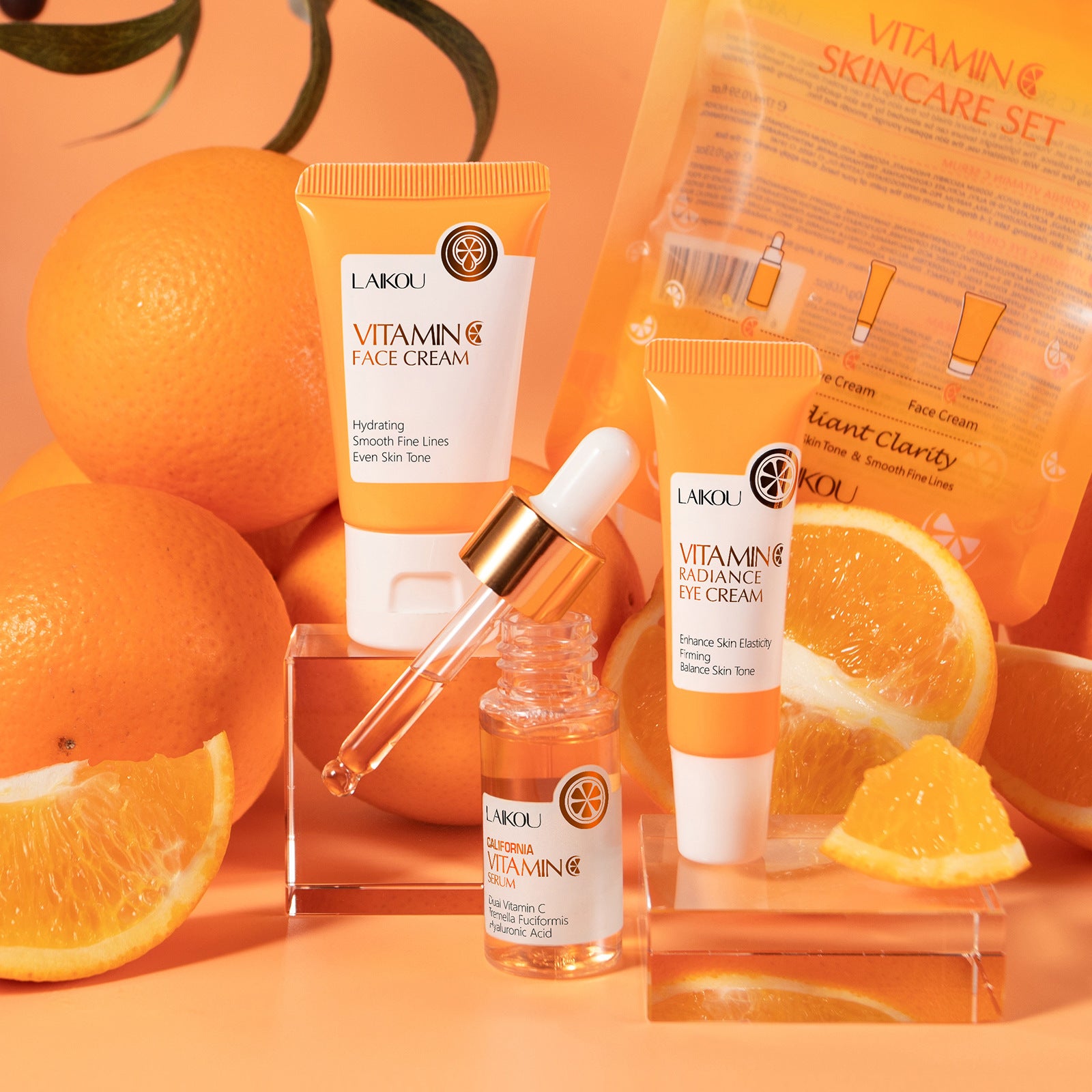 LAIKOU organic Vitamin C Skin Care Set 3-piece Set